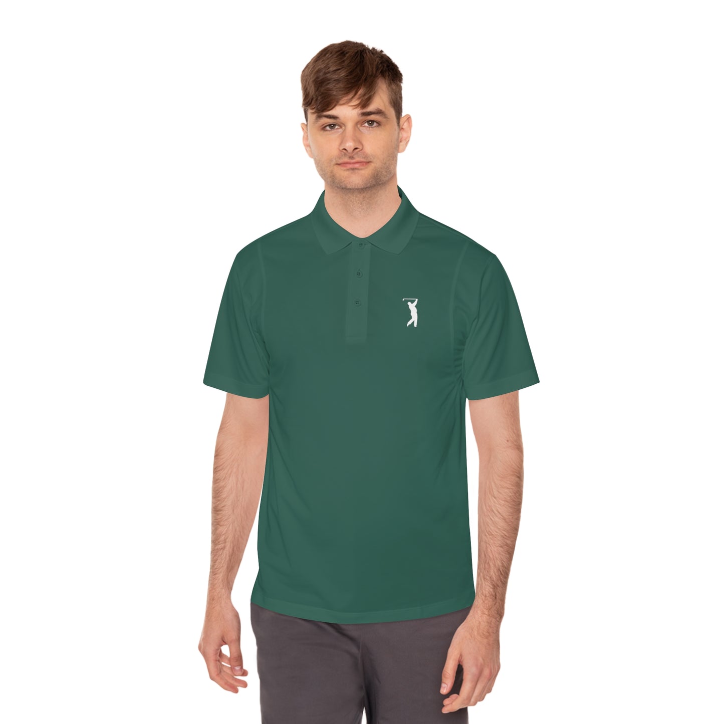 I Hit Greens - 'Swingman' - Embroidered Golf Polo