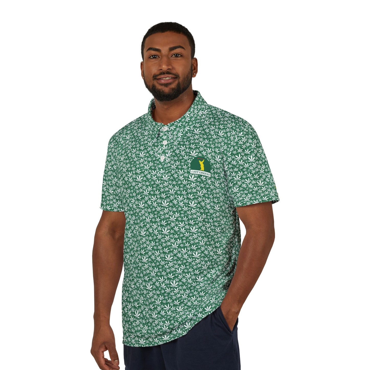 I Hit Greens - 'Grass #2' - Print Golf Polo