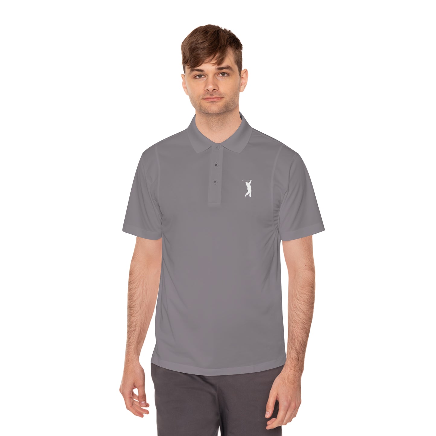 I Hit Greens - 'Swingman' - Embroidered Golf Polo