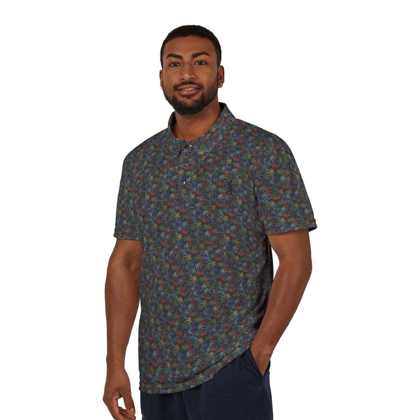 I Hit Greens - 'Neon Grass' - Print Golf Polo