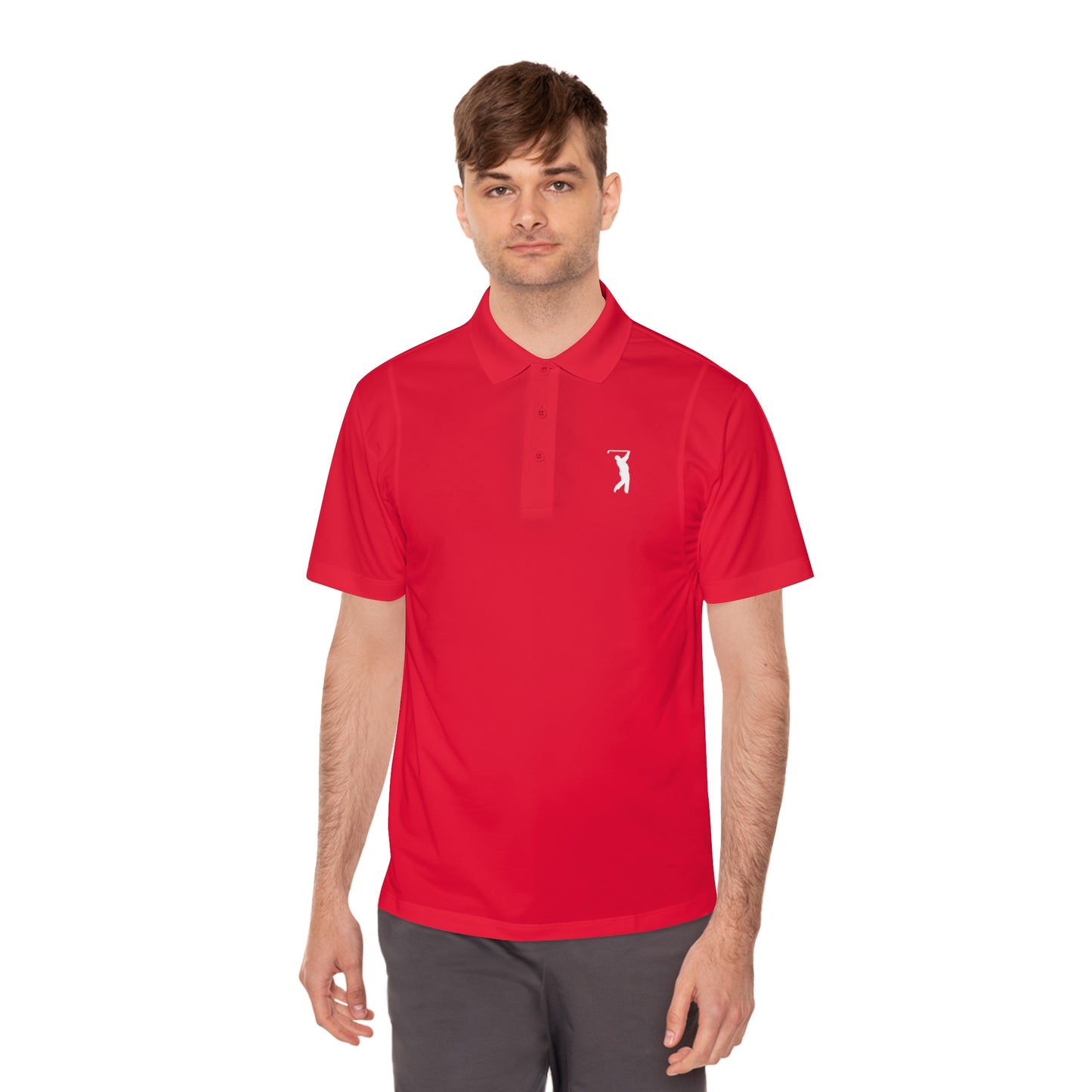 I Hit Greens - 'Swingman' - Embroidered Golf Polo
