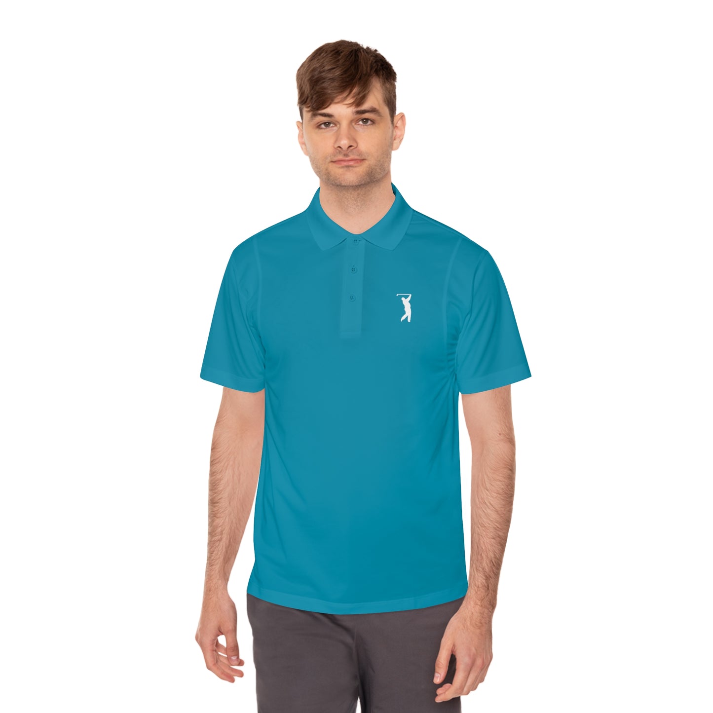 I Hit Greens - 'Swingman' - Embroidered Golf Polo