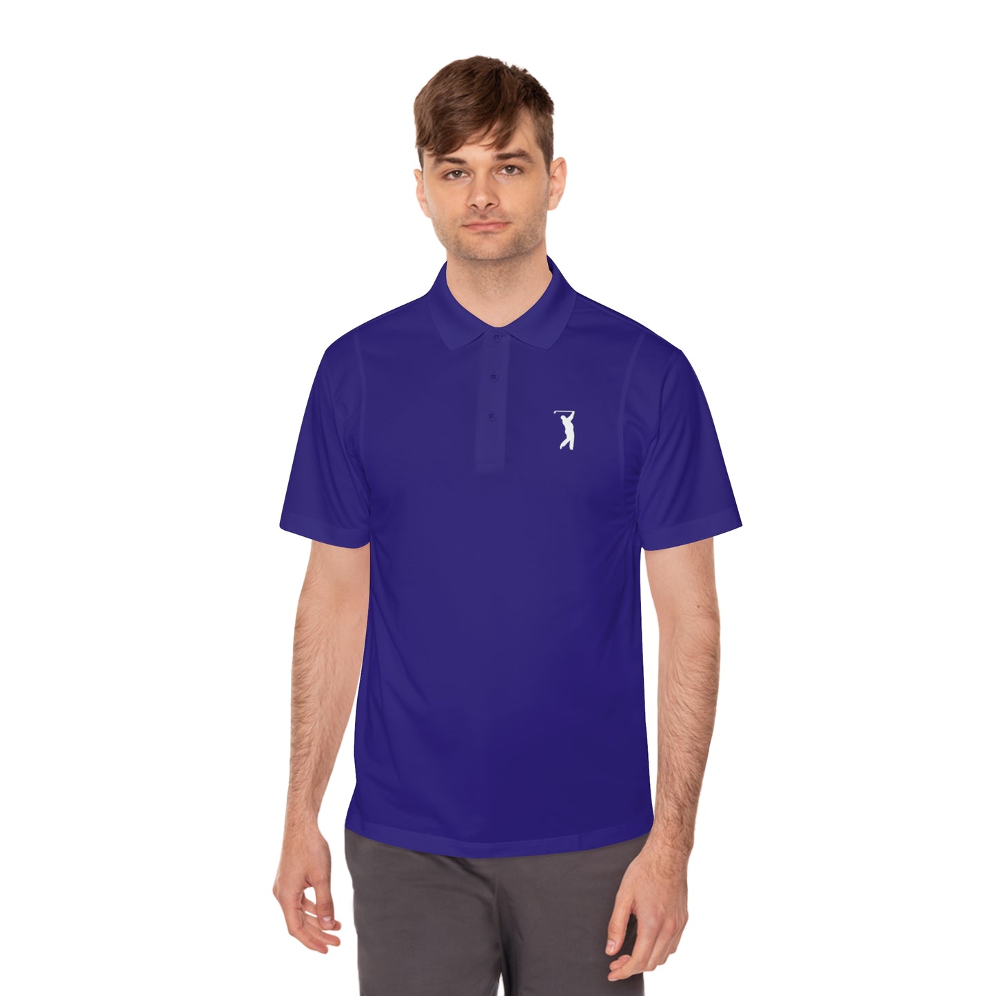 I Hit Greens - 'Swingman' - Embroidered Golf Polo