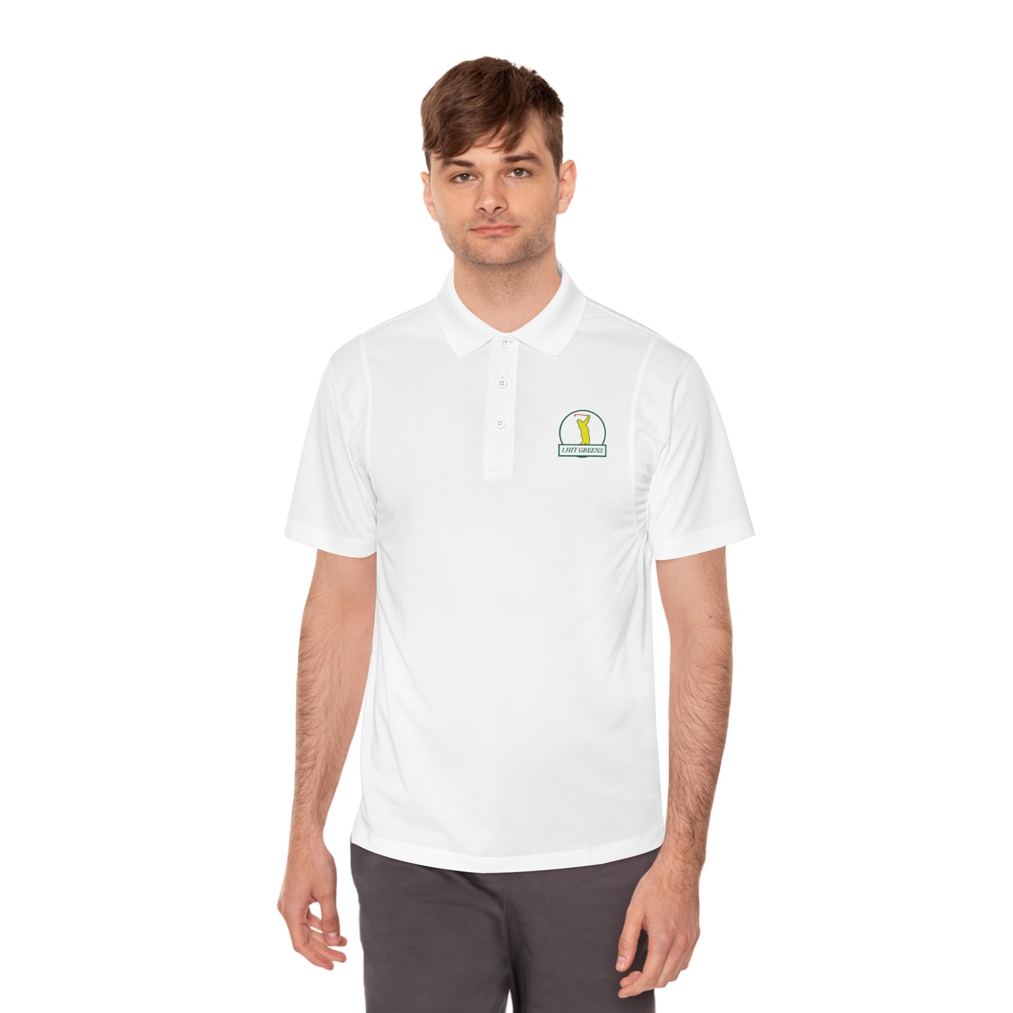 I Hit Greens - 'Almost a Master' - Round Logo Golf Polo