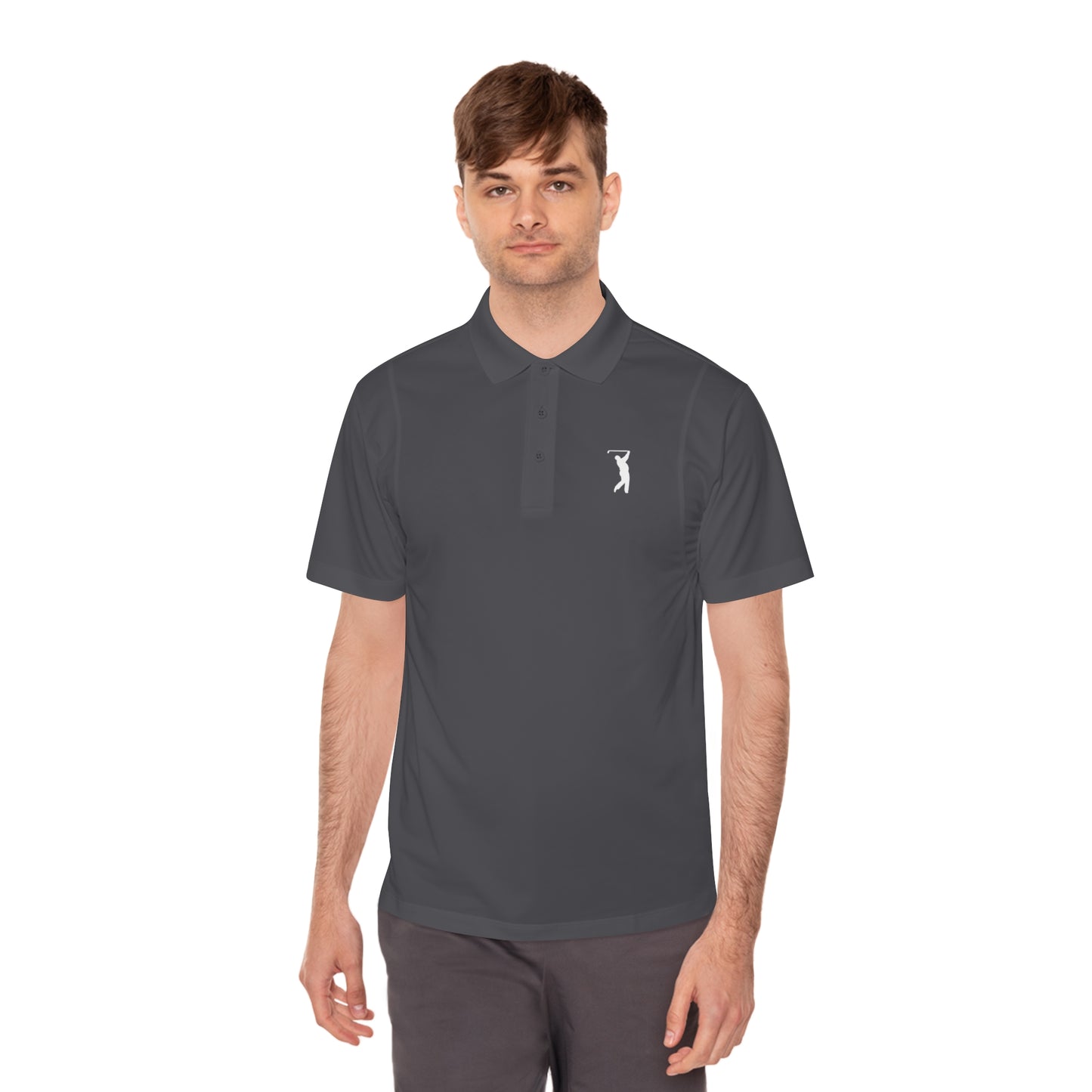 I Hit Greens - 'Swingman' - Embroidered Golf Polo