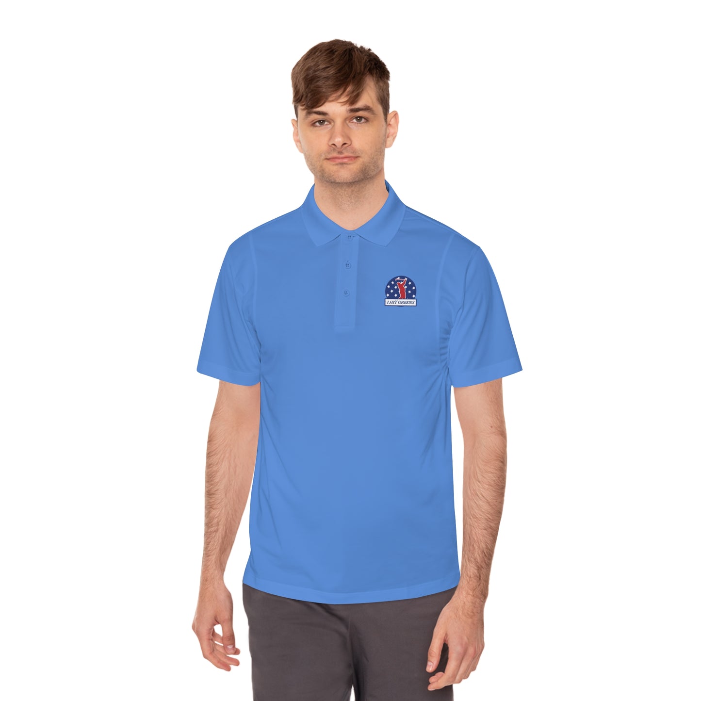 I Hit Greens - 'Patriot Patch' - Golf Polo