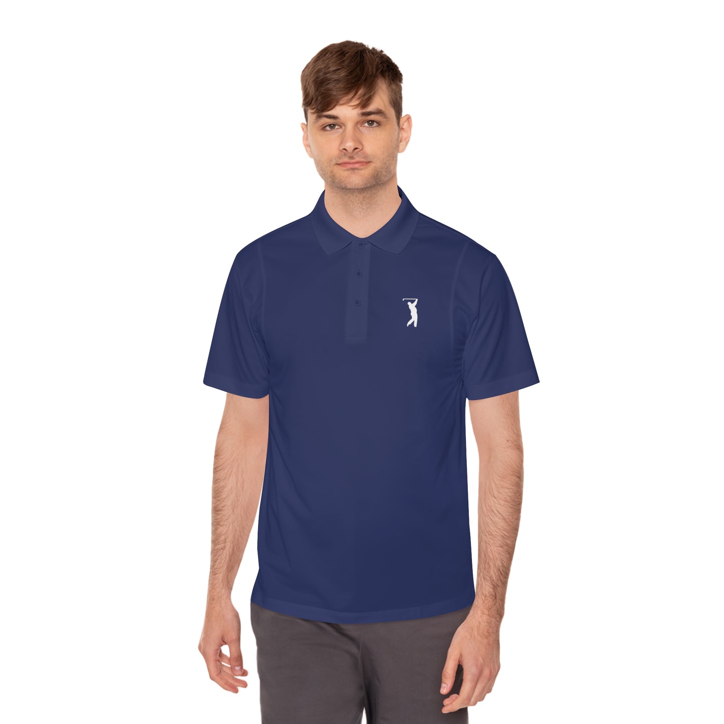 I Hit Greens - 'Swingman' - Embroidered Golf Polo