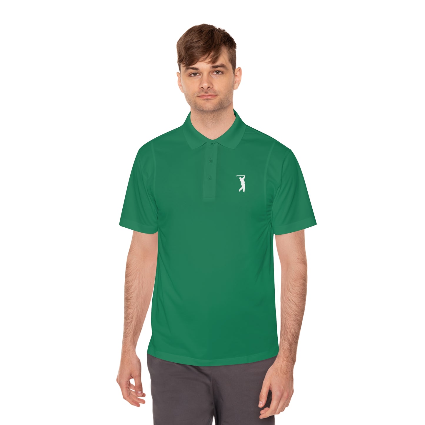 I Hit Greens - 'Swingman' - Embroidered Golf Polo