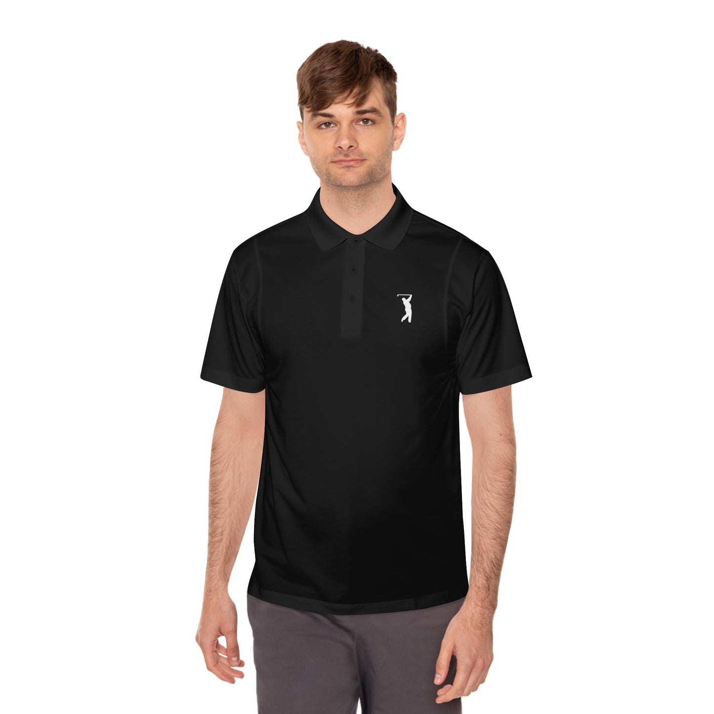 I Hit Greens - 'Swingman' - Embroidered Golf Polo