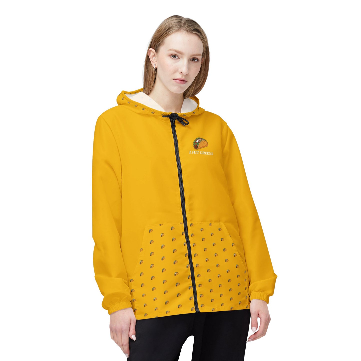 I Hit Greens - Yellow Taco - Windbreaker