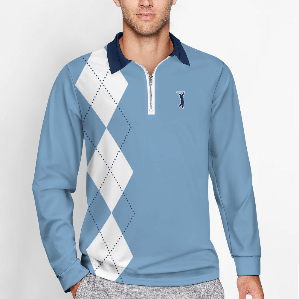 Swingman "GOAT Series" - UNC Argyle Zipper Long Sleeve