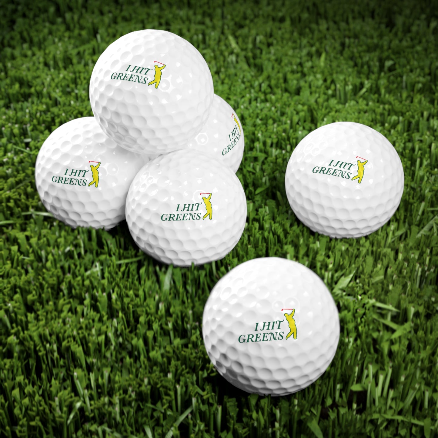 I Hit Greens - 'Almost a Master 2' - Golf Balls (6)