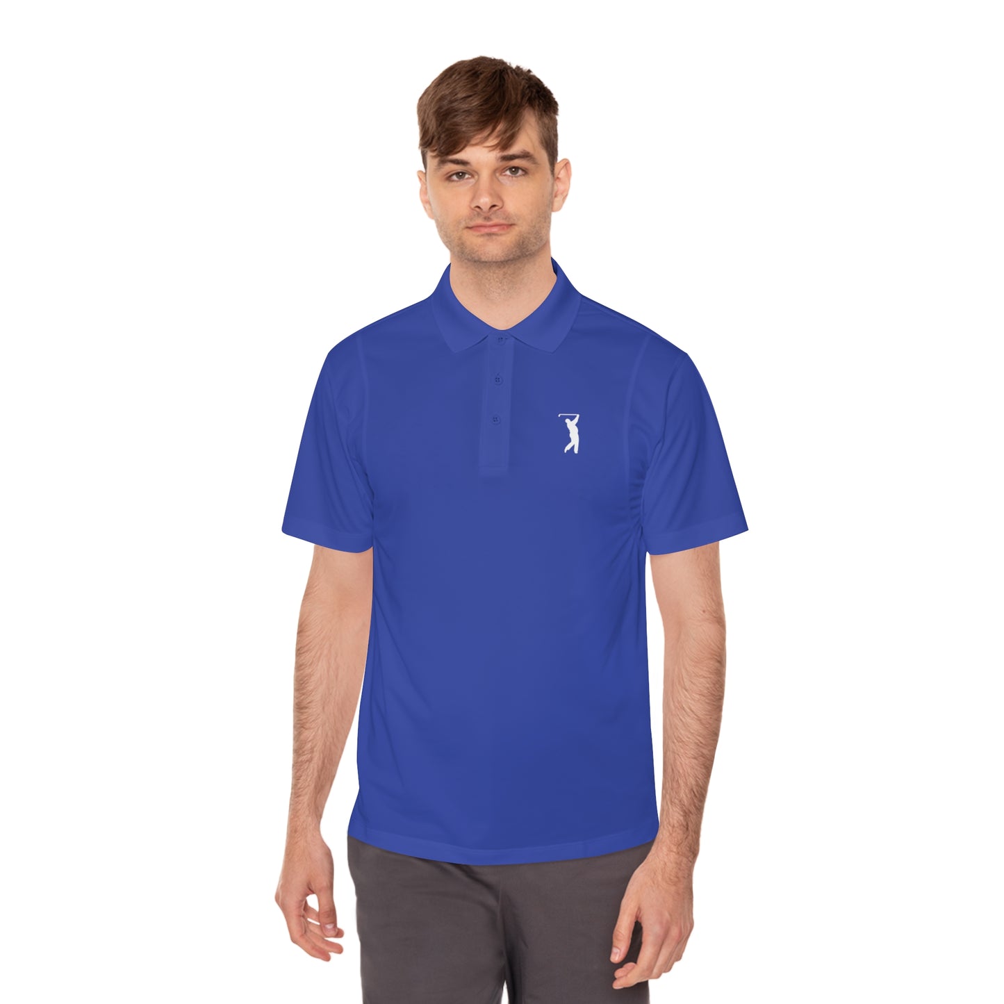 I Hit Greens - 'Swingman' - Embroidered Golf Polo