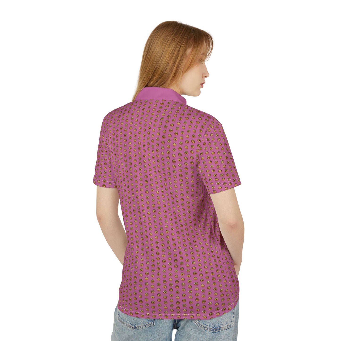 I Hit Greens - Pink Taco Family - Print Golf Shirt