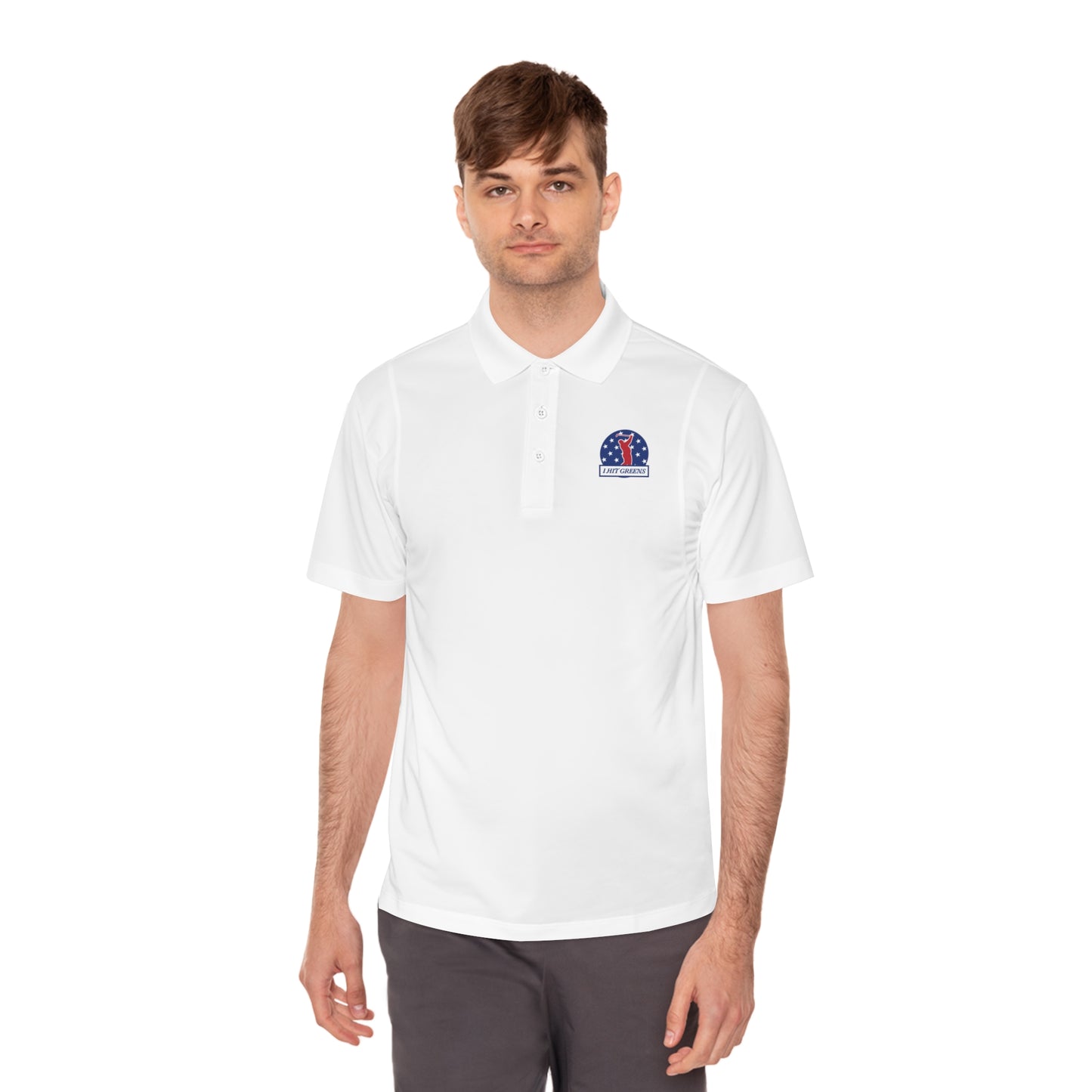 I Hit Greens - 'Patriot Patch' - Golf Polo