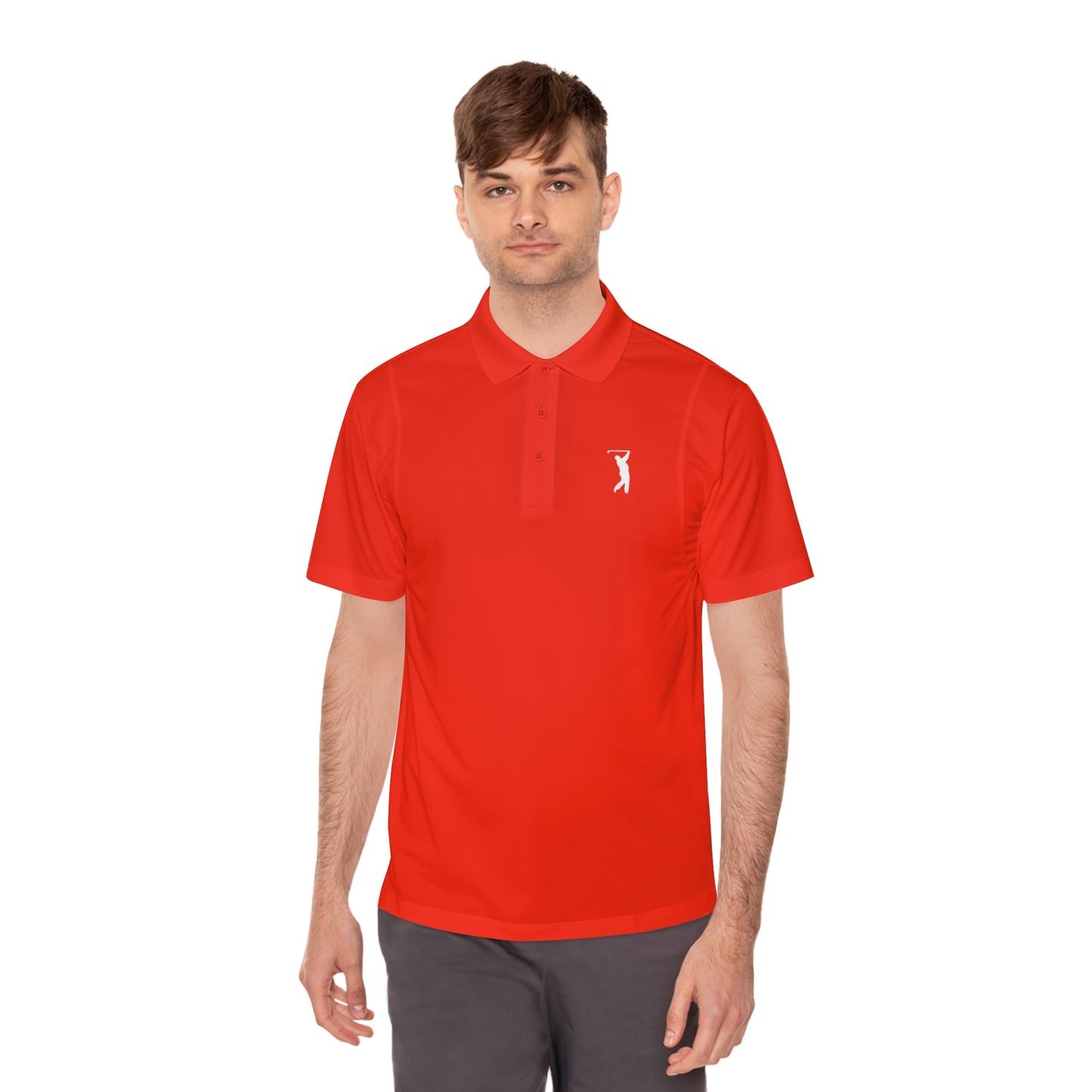 I Hit Greens - 'Swingman' - Embroidered Golf Polo