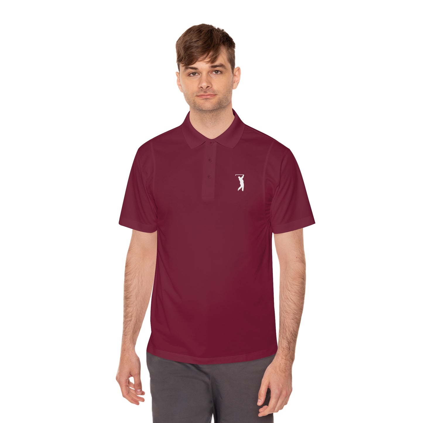 I Hit Greens - 'Swingman' - Embroidered Golf Polo
