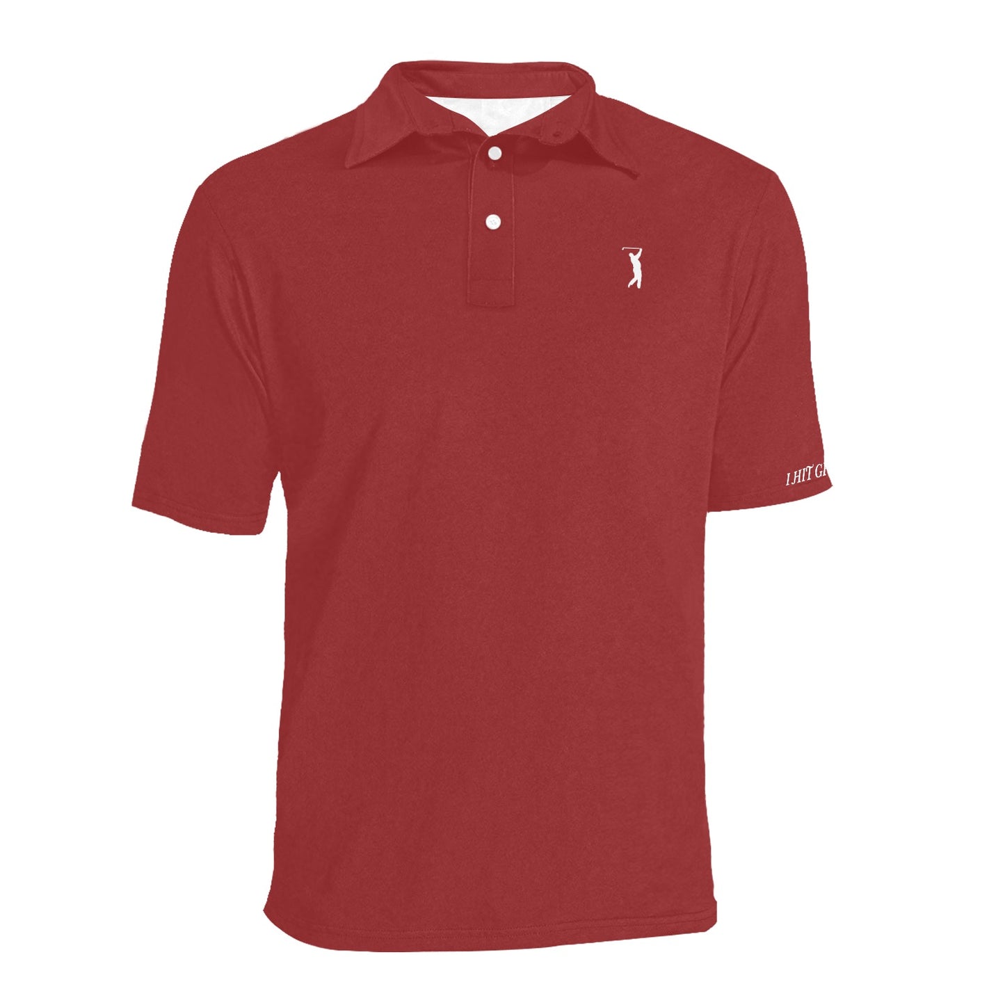 I Hit Greens - Standard Brick Golf Polo