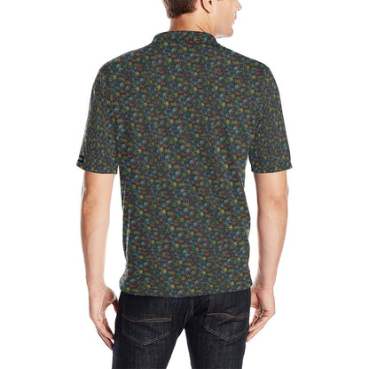 I Hit Greens - Neon Leaves - Golf Polo