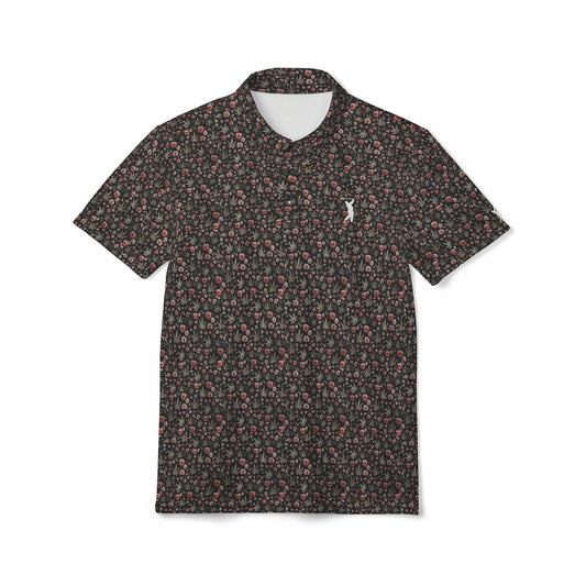 I Hit Greens - 'Grass & Roses' - Print Golf Polo