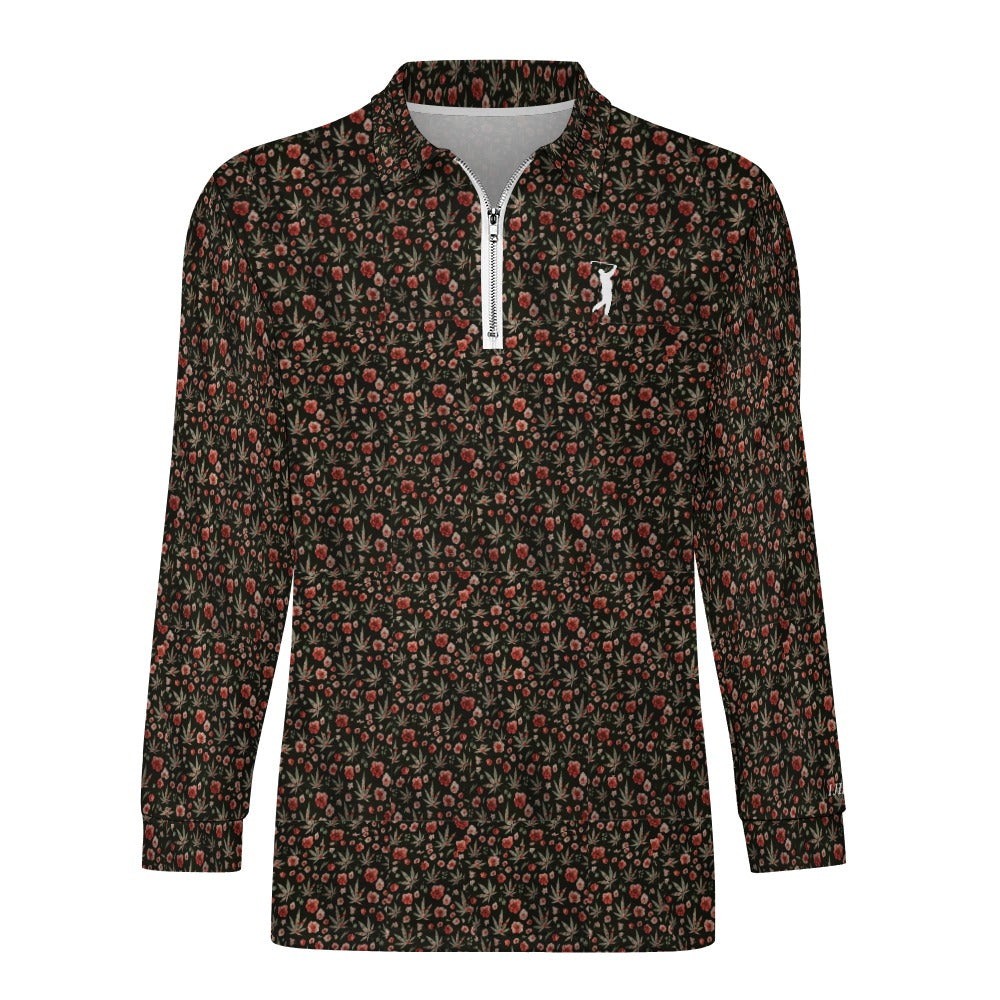 I Hit Greens - Roses are Green - 1/4 Zip Pullover