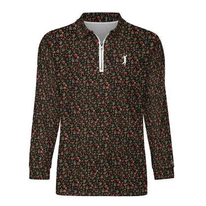 I Hit Greens - Roses are Green - 1/4 Zip Pullover