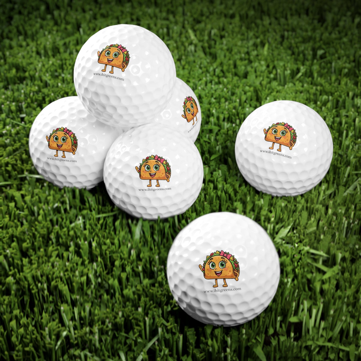 I Hit Greens - Taco Chick Golf Balls
