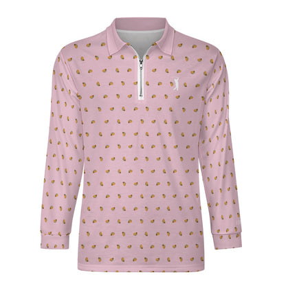 I Hit Greens - Pink Taco - 1/4 Zip Pullover