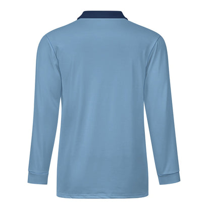 GOAT UNC Argyle 1/4 zip Pullover - Light Blue