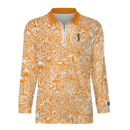 Magic Mushroom Zipper Long Sleeve - Amber