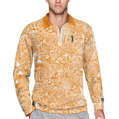 Magic Mushroom Zipper Long Sleeve - Amber