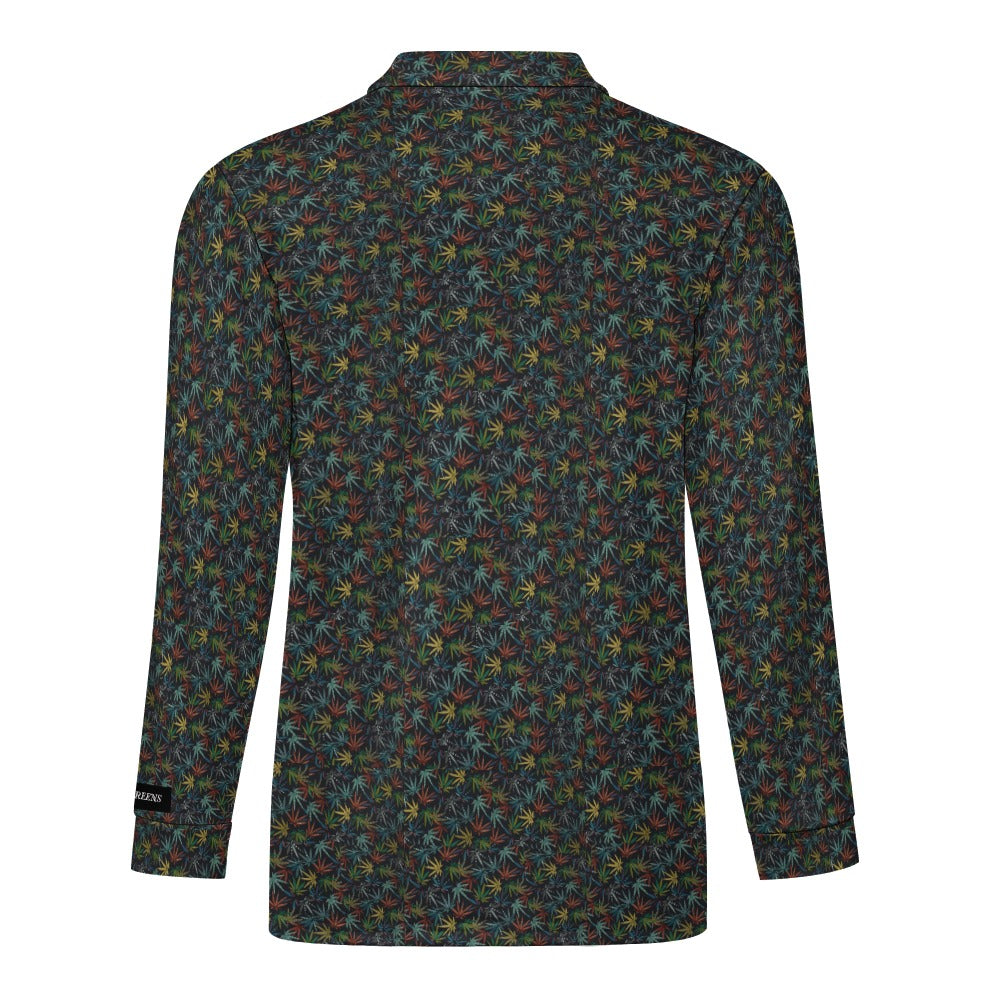I Hit Greens - Neon Leaves - 1/4 Zip Pullover