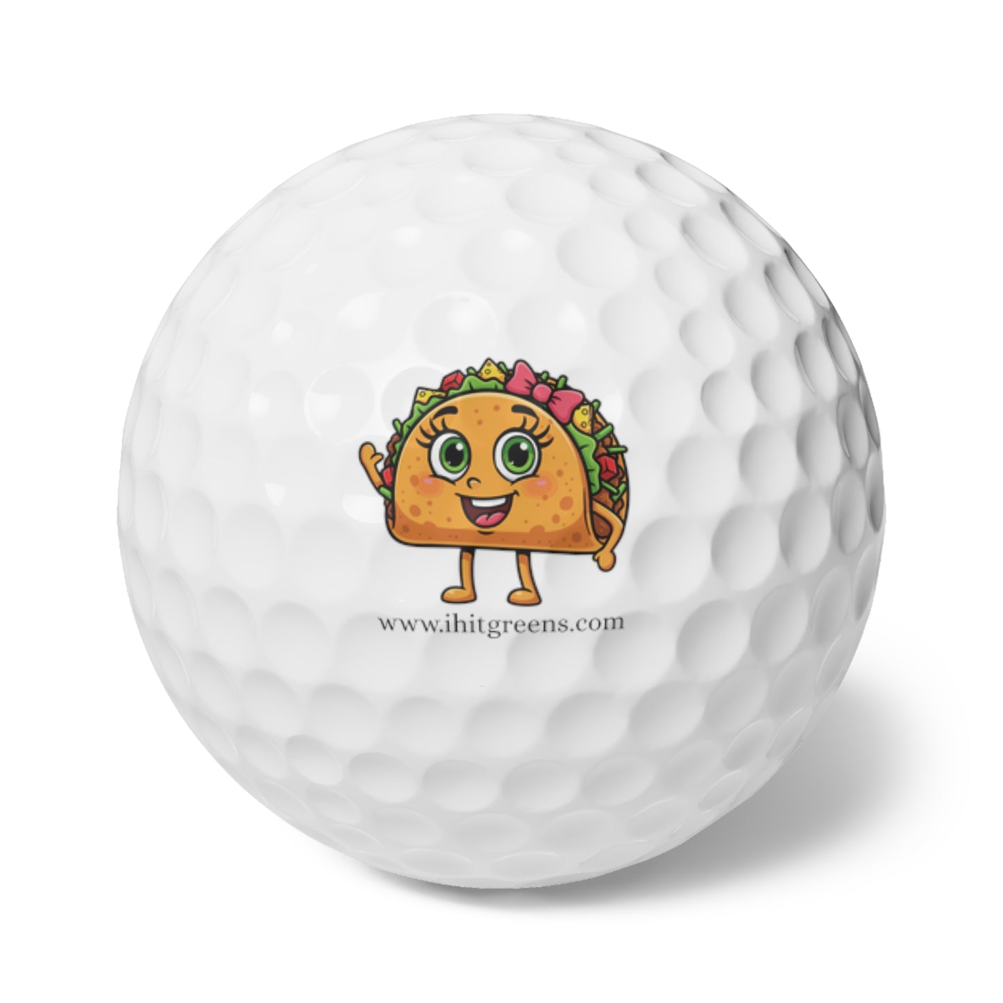 I Hit Greens - Taco Chick Golf Balls