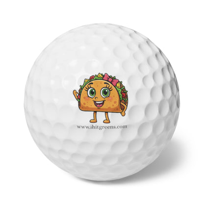 I Hit Greens - Taco Chick Golf Balls