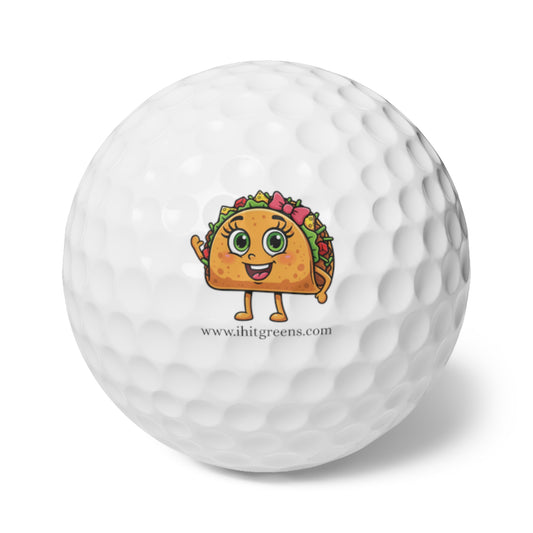 I Hit Greens - Taco Chick Golf Balls