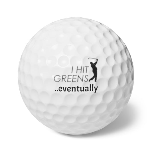 Eco-Friendly Golf Balls Set - 6 Pack with Greens Logo