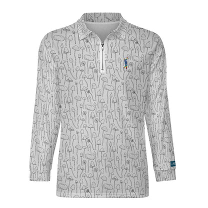 Funky Porcini Zipper Long Sleeve