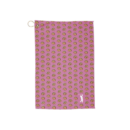 I Hit Greens - Pink Taco Family - Golf Towel