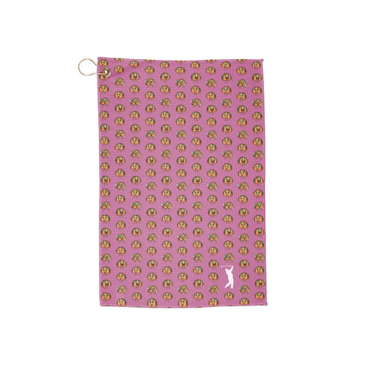 I Hit Greens - Pink Taco Family - Golf Towel