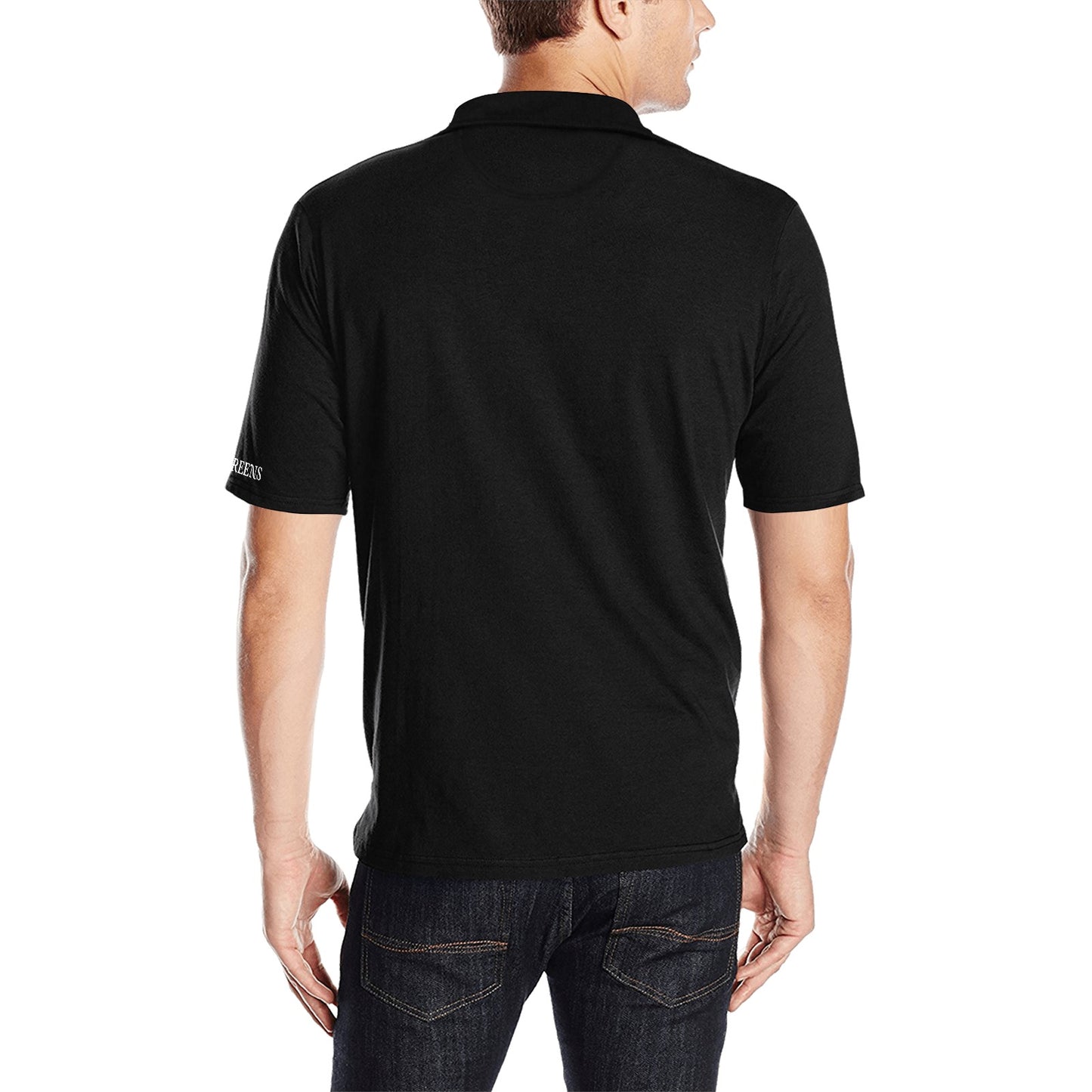 I Hit Greens - Standard Black Golf Polo
