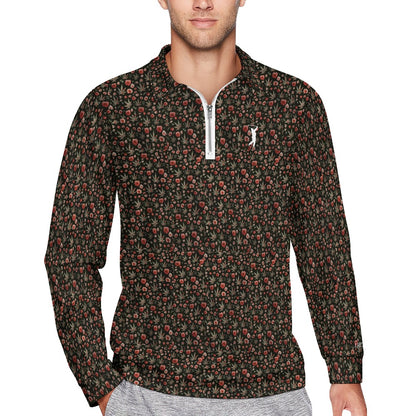 I Hit Greens - Roses are Green - 1/4 Zip Pullover