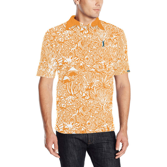 Magic Mushroom Men's Polo - Amber