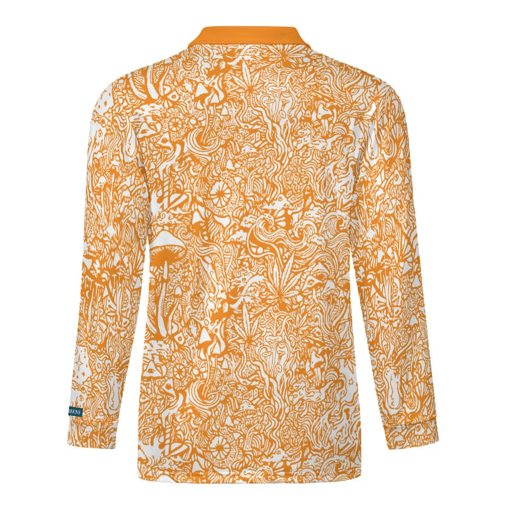 Magic Mushroom Zipper Long Sleeve - Amber
