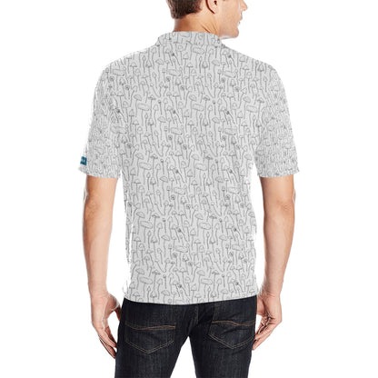 Men's All Over Print Polo Shirt (Model T55)