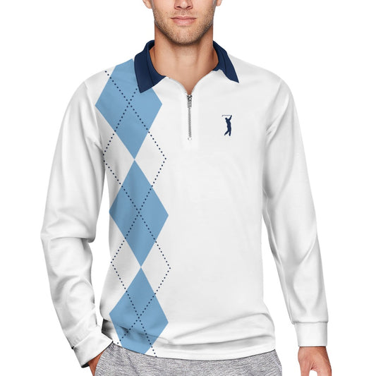 Swingman "GOAT Series" - UNC Argyle Zipper Long Sleeve