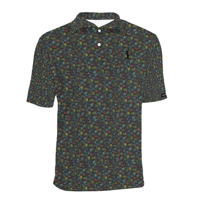 I Hit Greens - Neon Leaves - Golf Polo