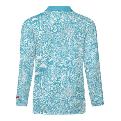 Magic Mushroom Zipper Long Sleeve - Tranquil Blue