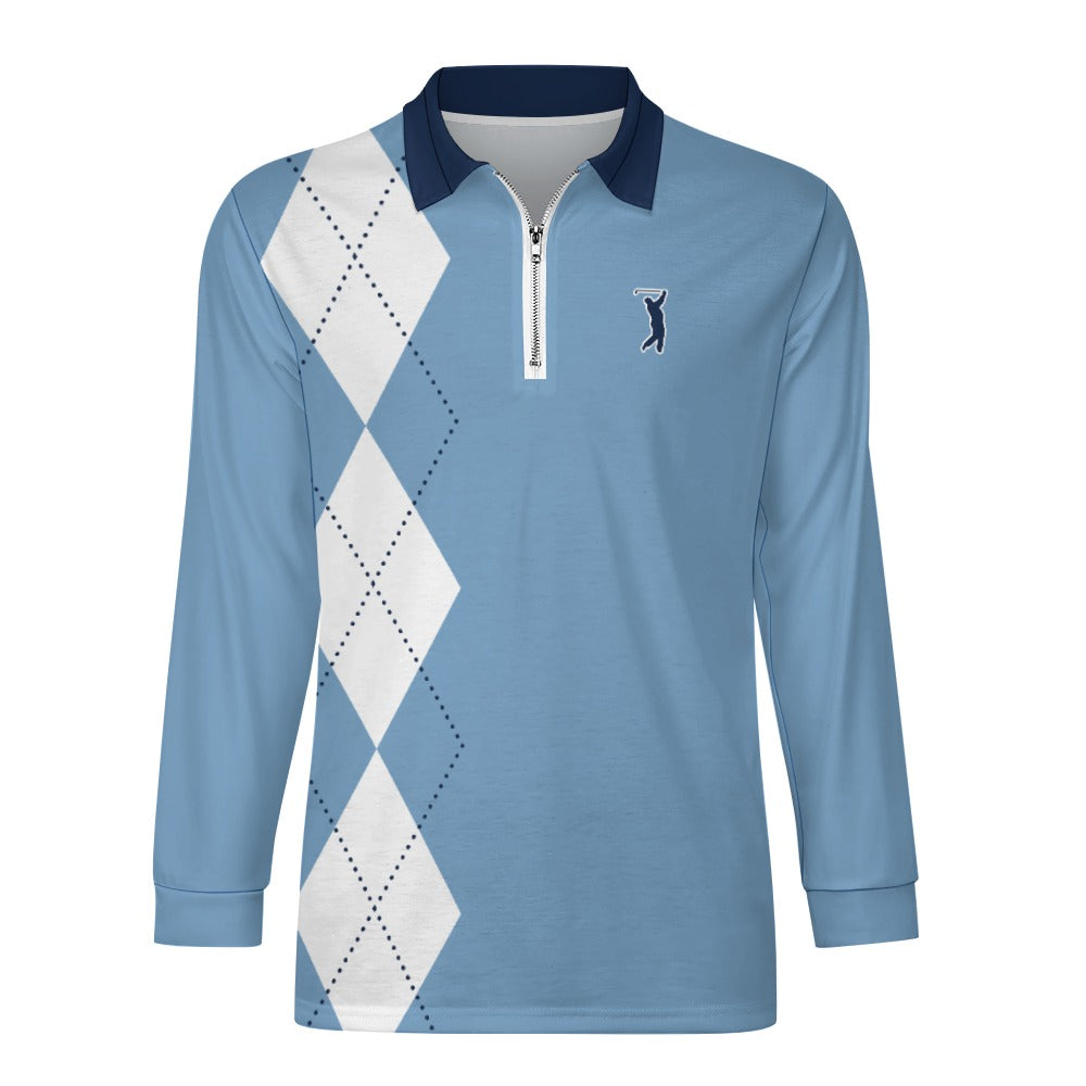 Swingman "GOAT Series" - UNC Argyle Zipper Long Sleeve