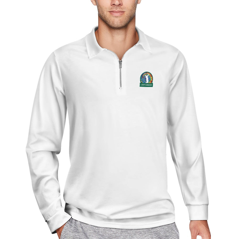 I Hit Greens - Tie Dye Medallion - 1/4 Zip Pullover