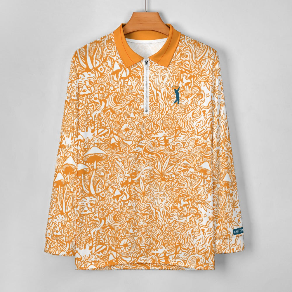 Magic Mushroom Zipper Long Sleeve - Amber